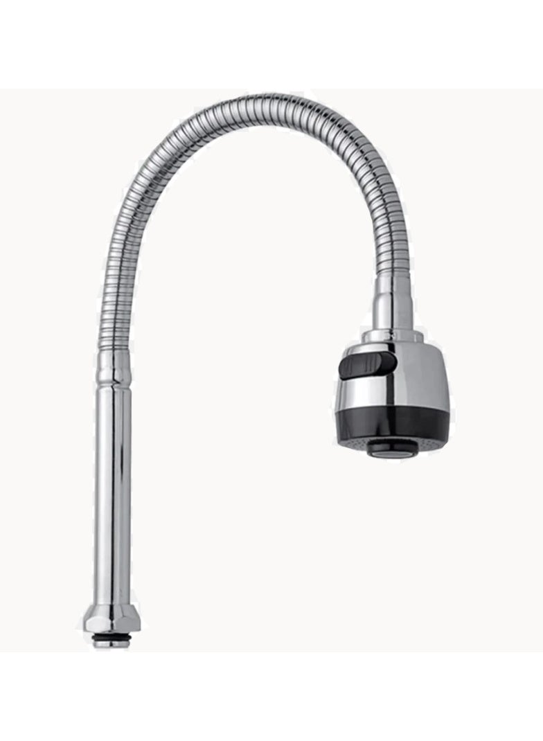 حنفية مطبخ مرنة 360 درجة برأس رشاش مزدوج – تصميم ستانلس ستيل مقاوم للصدأ للاستخدام اليومي - Image 1